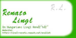 renato lingl business card